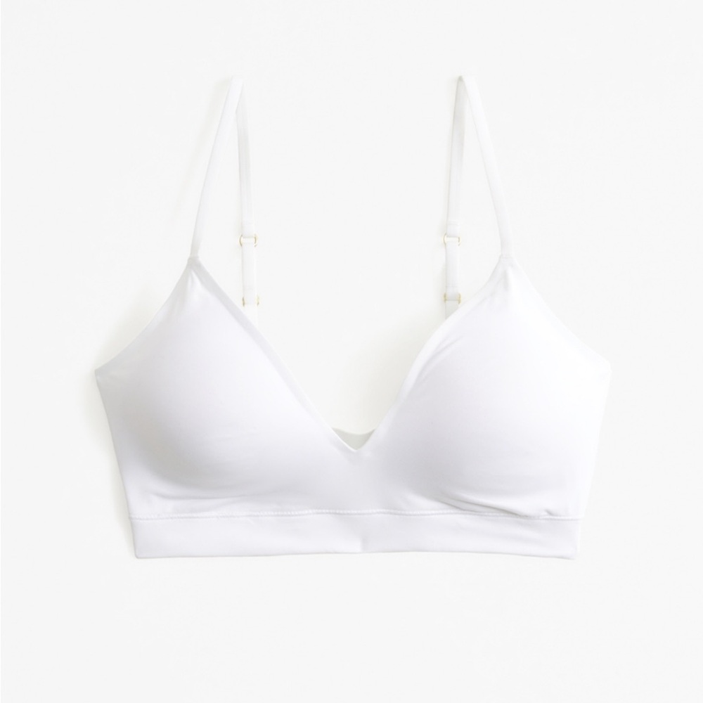 Abercrombie Neck to Naked V Bralette in White